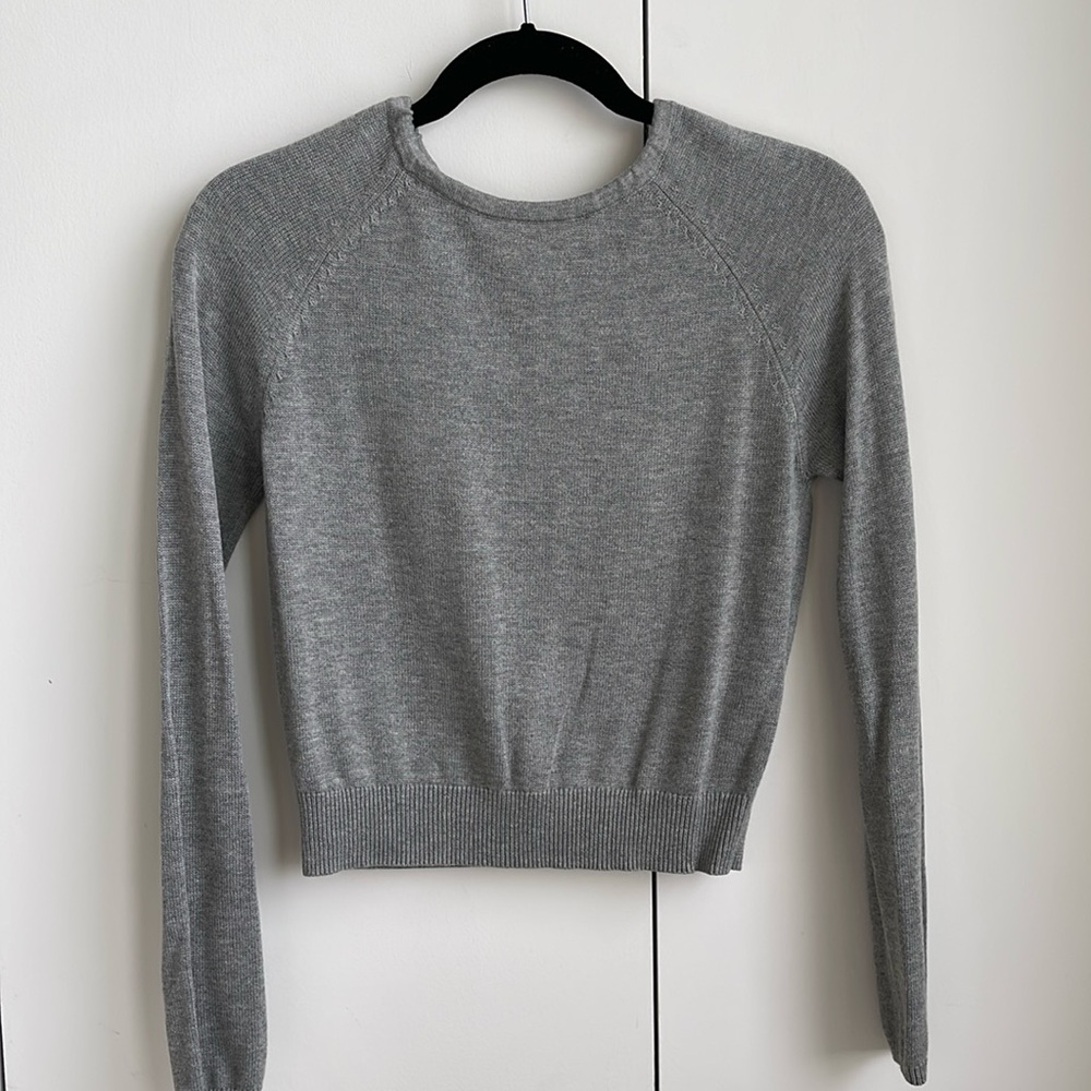 Lovers + Friends Gray Long Sleeve Crewneck Sweater